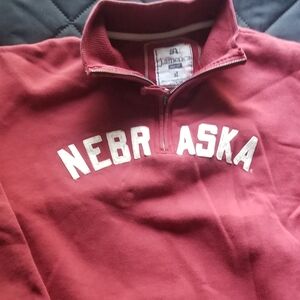 Nebraska Huskers Vintage stitched 1/4 zip. Mens XL.